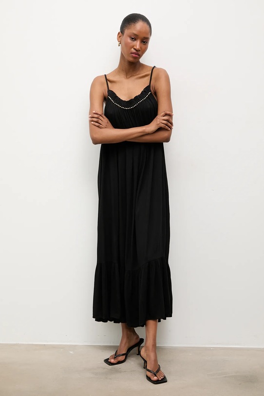 Answear.LAB sukienka wiskozowa Africa.hak czarny WS26