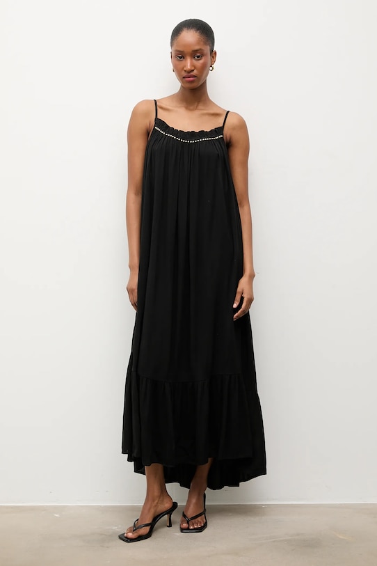 Answear.LAB sukienka wiskozowa czarny Africa.hak