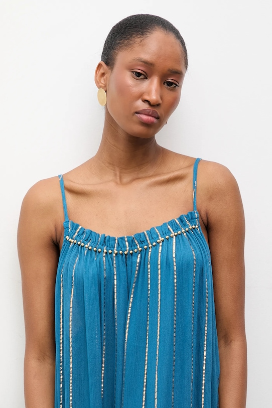 Answear.LAB sukienka wiskozowa turkusowy Africa.oro.hak