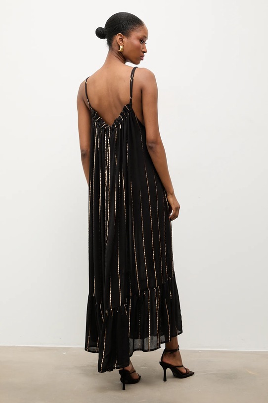 Odzież Answear.LAB sukienka wiskozowa Africa.oro.hak czarny