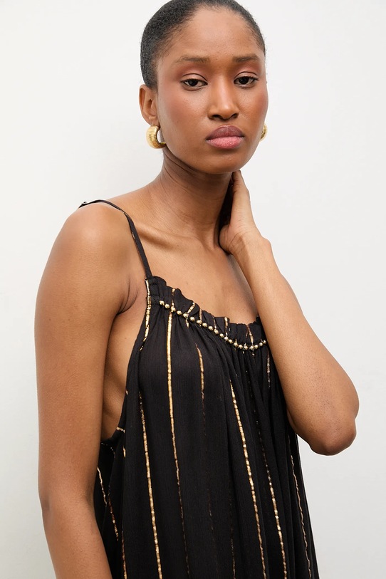 Answear.LAB sukienka wiskozowa czarny Africa.oro.hak