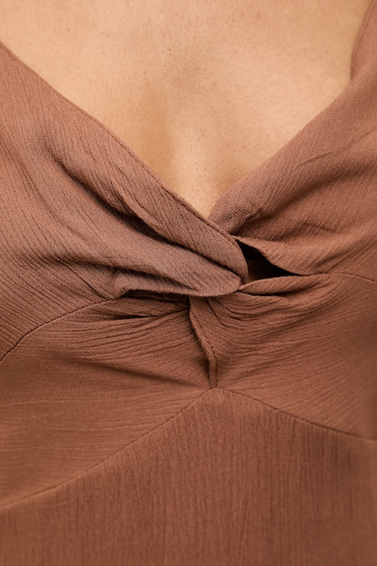Answear.LAB sukienka wiskozowa Mica.hak brązowy