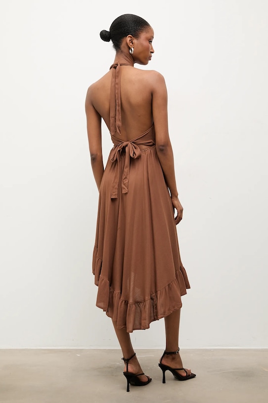 Ρούχα Φόρεμα από βισκόζη Answear.LAB Myconos.hak καφέ