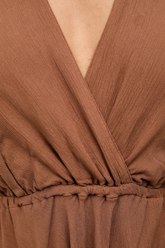 Φόρεμα από βισκόζη Answear.LAB Myconos.hak καφέ