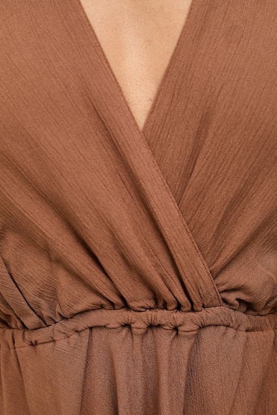 Φόρεμα από βισκόζη Answear.LAB Myconos.hak καφέ