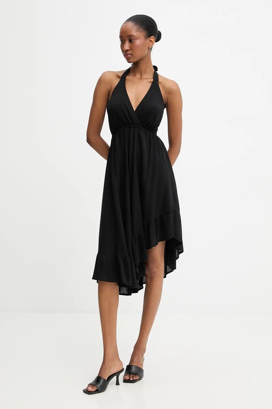 Answear.LAB sukienka wiskozowa Myconos.hak czarny WS26