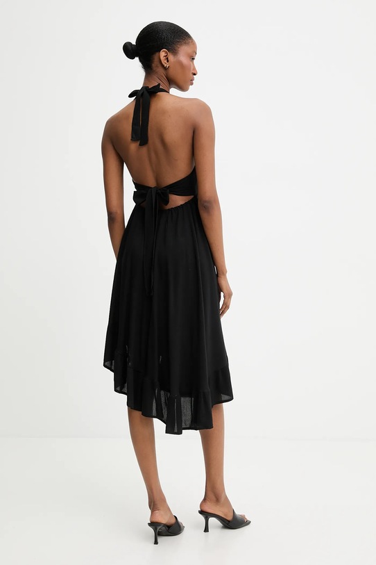 Odzież Answear.LAB sukienka wiskozowa Myconos.hak czarny