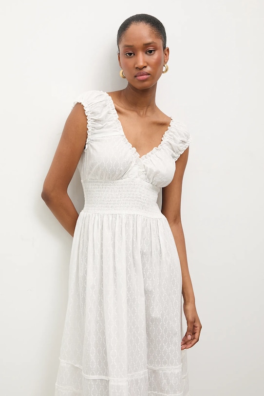 Answear.LAB sukienka bawełniana bawełna biały June.hak