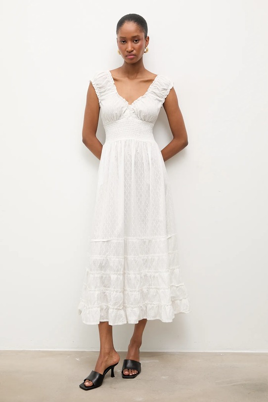 Answear.LAB sukienka bawełniana June.hak biały WS26