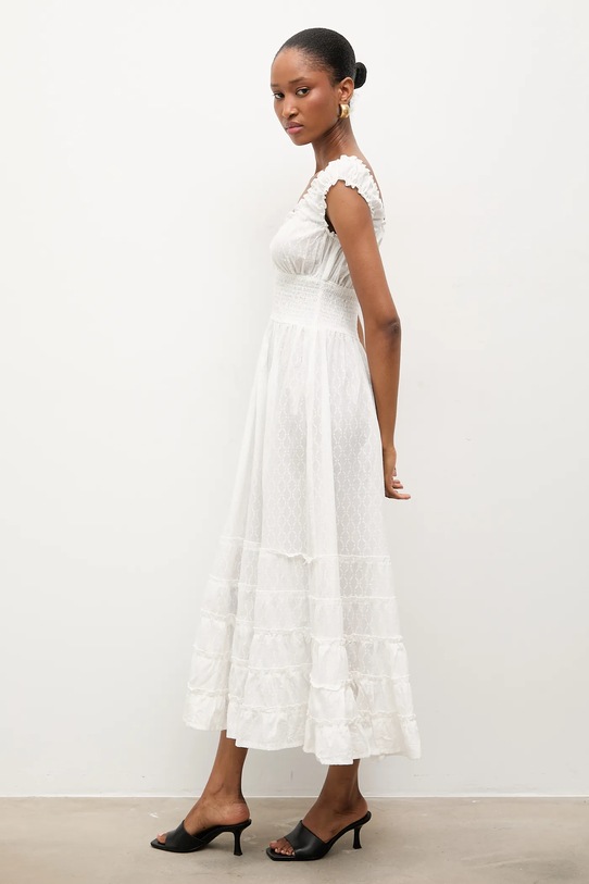 Answear.LAB sukienka bawełniana biały June.hak