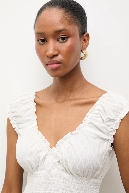 Answear.LAB sukienka bawełniana June.hak biały