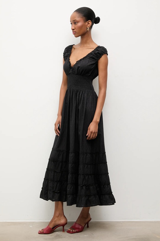 Answear.LAB sukienka bawełniana June.hak czarny WS26