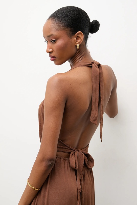 Answear.LAB sukienka brązowy Nerea.hak