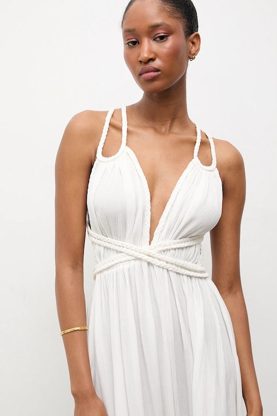 Answear.LAB sukienka wiskozowa biały Indira.hak