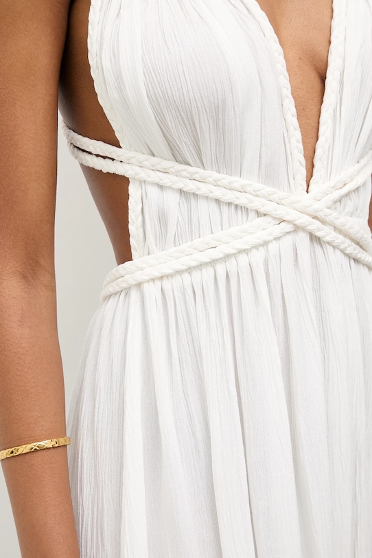 Answear.LAB sukienka wiskozowa Indira.hak biały