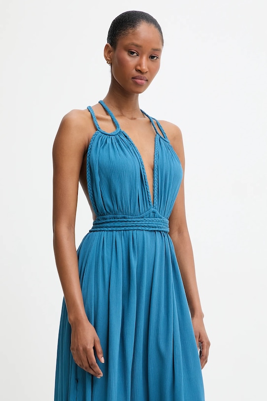 Answear.LAB sukienka wiskozowa granatowy Indira.hak