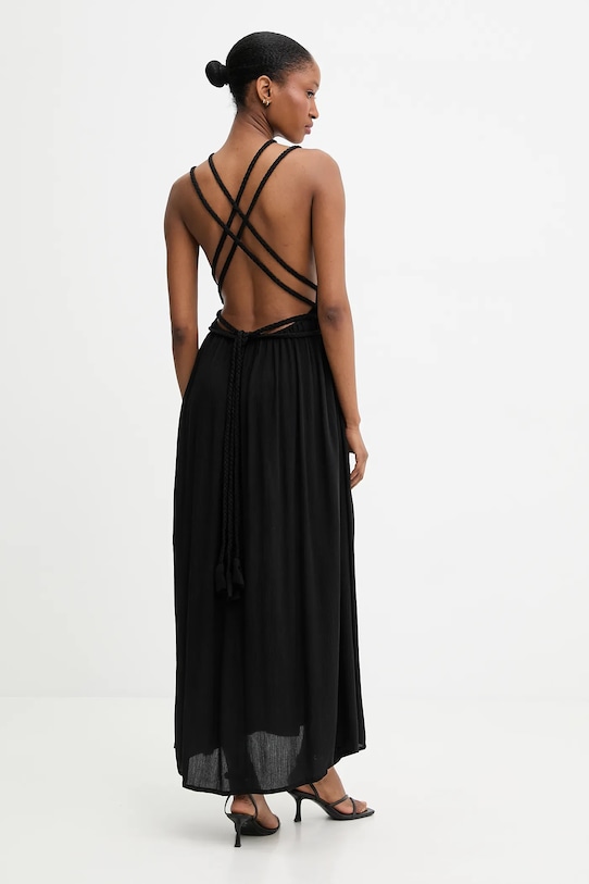 Odzież Answear.LAB sukienka wiskozowa Indira.hak czarny