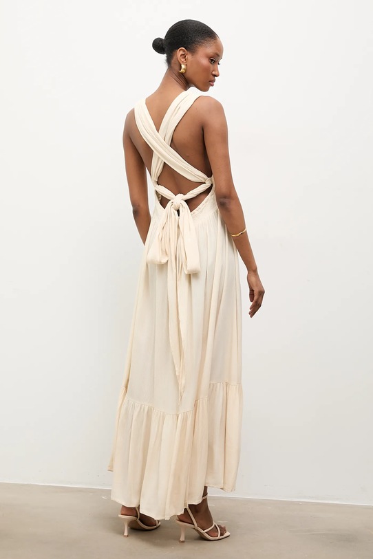 Odzież Answear.LAB sukienka Daizy.hak beżowy