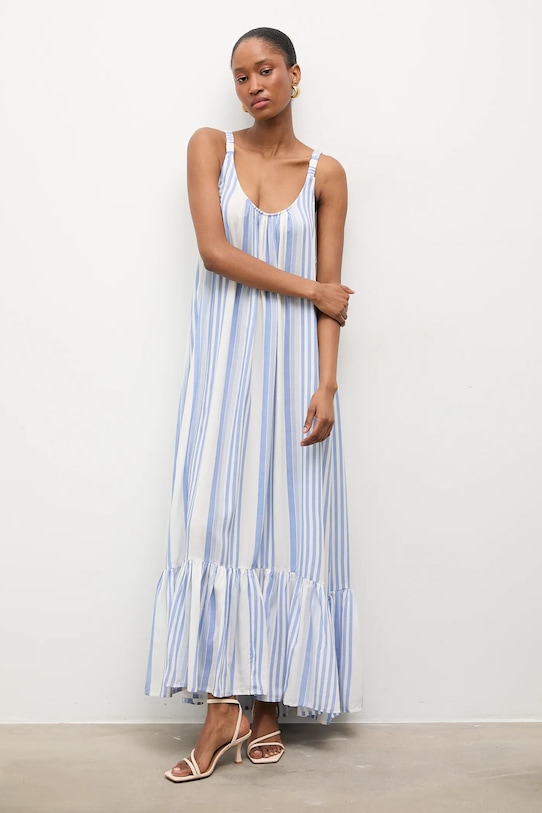 Φόρεμα από βισκόζη Answear.LAB Roxy.hak μπλε WS26