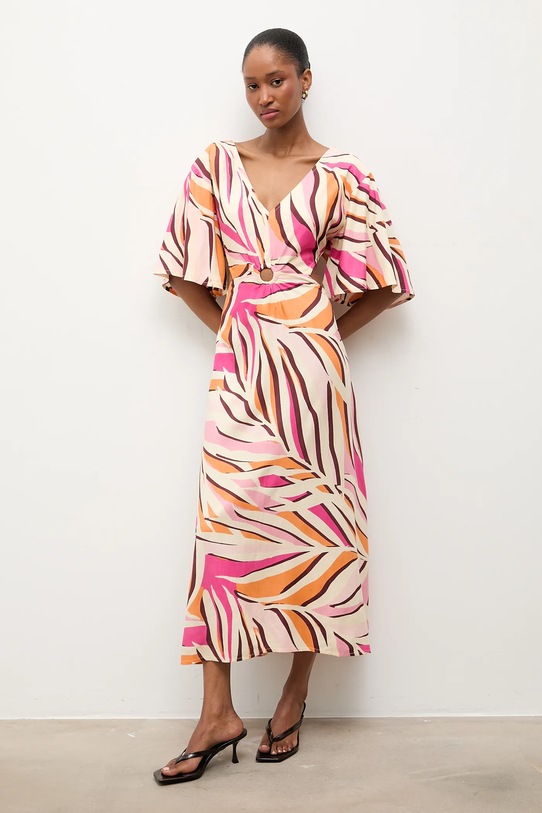 Answear.LAB sukienka wiskozowa Nicky.hak różowy WS26