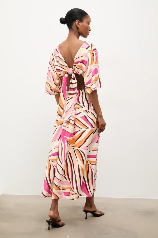 Odzież Answear.LAB sukienka wiskozowa Nicky.hak różowy