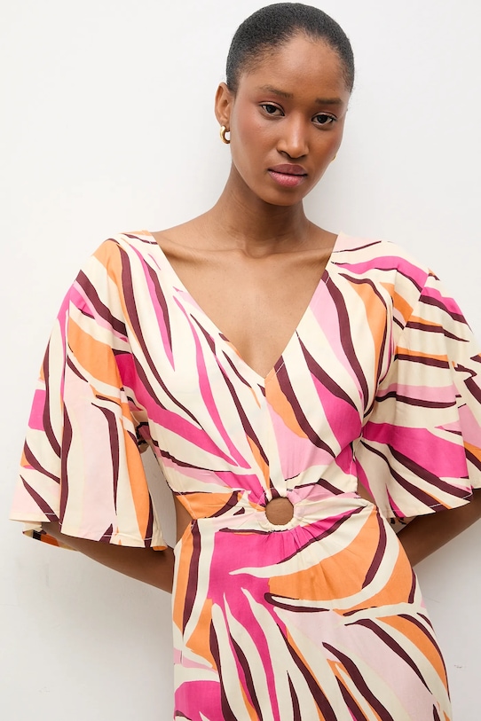 Answear.LAB sukienka wiskozowa różowy Nicky.hak