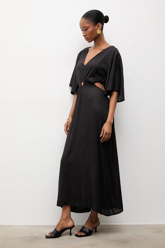 Answear.LAB sukienka wiskozowa Nicky.hak czarny WS26