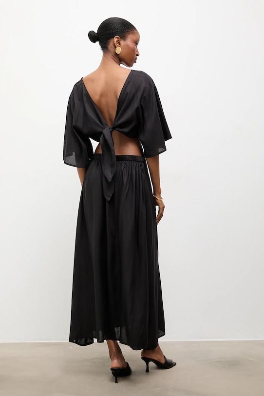 Odzież Answear.LAB sukienka wiskozowa Nicky.hak czarny