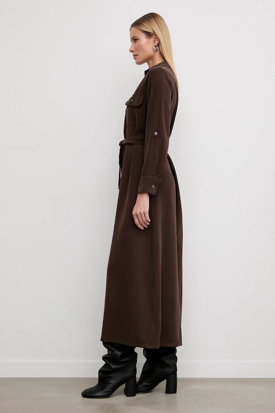 Answear.LAB sukienka 93085.iak brązowy WS26