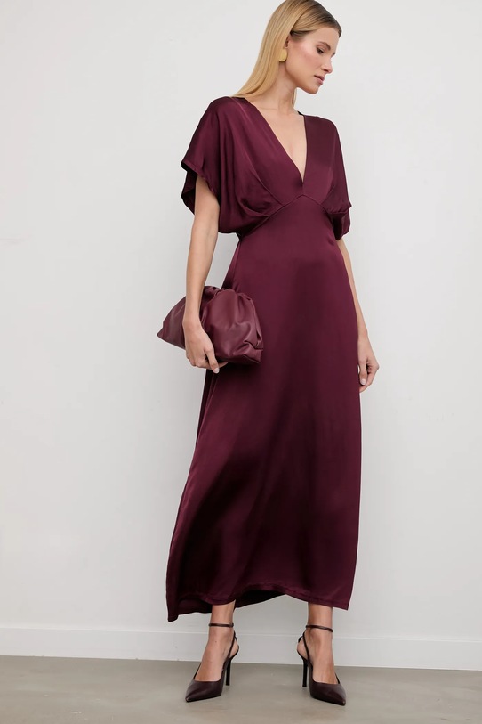 Answear.LAB sukienka casual bordowy AB665.iak