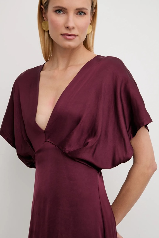 Answear.LAB sukienka bordowy AB665.iak