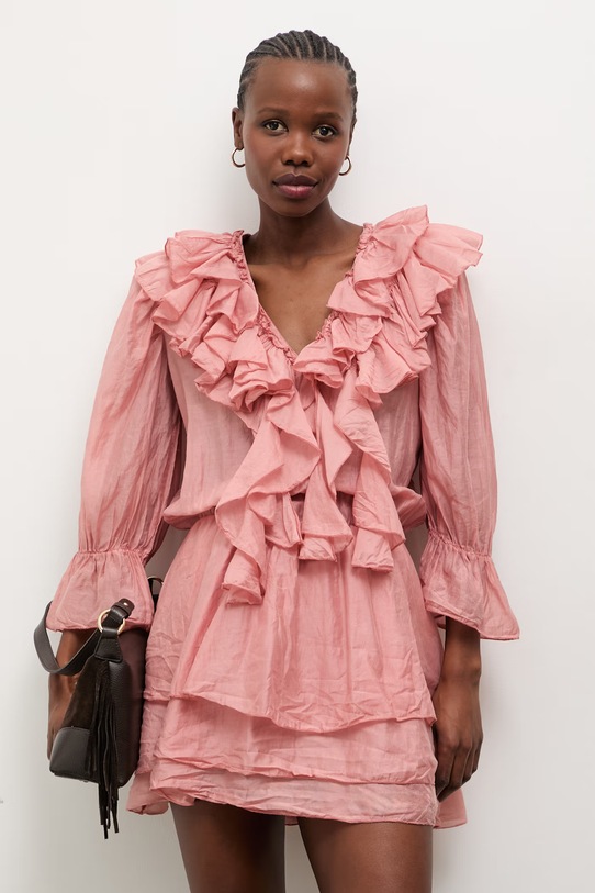 Answear.LAB sukienka rozkloszowana pomarańczowy 93283.iak