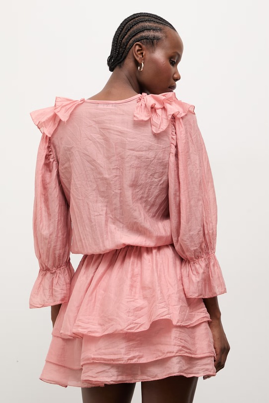 Odzież Answear.LAB sukienka rozkloszowana 93283.iak pomarańczowy