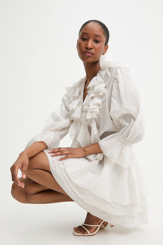 Answear.LAB sukienka trzy czwarte beżowy 93283.iak