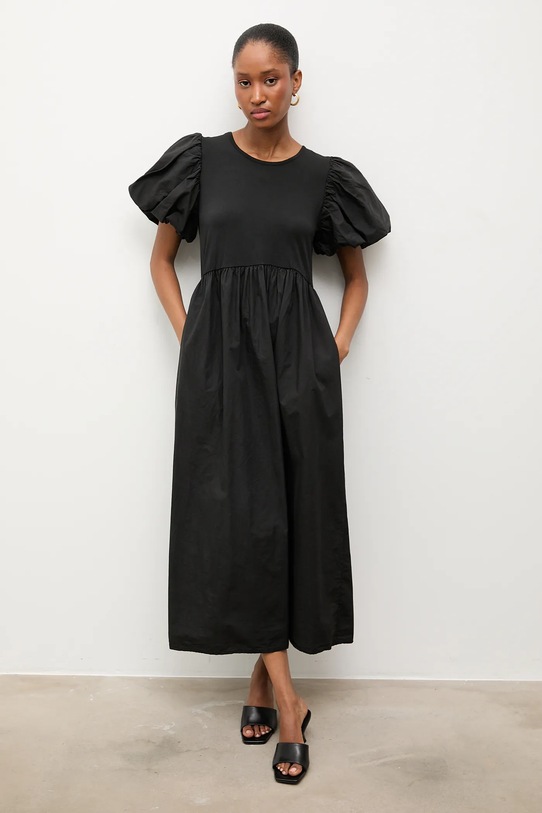 Βαμβακερό φόρεμα Answear.LAB casual μαύρο 51419.iak