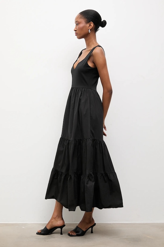 Βαμβακερό φόρεμα Answear.LAB 22271.iak μαύρο WS26