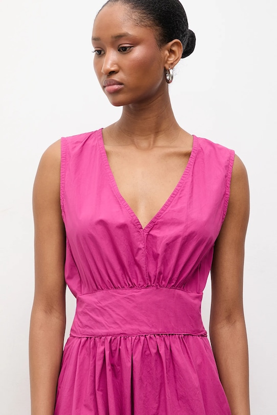 Βαμβακερό φόρεμα Answear.LAB ροζ 93393.iak