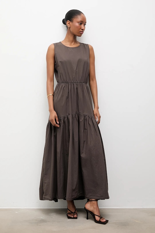 Βαμβακερό φόρεμα Answear.LAB casual καφέ 55536.iak