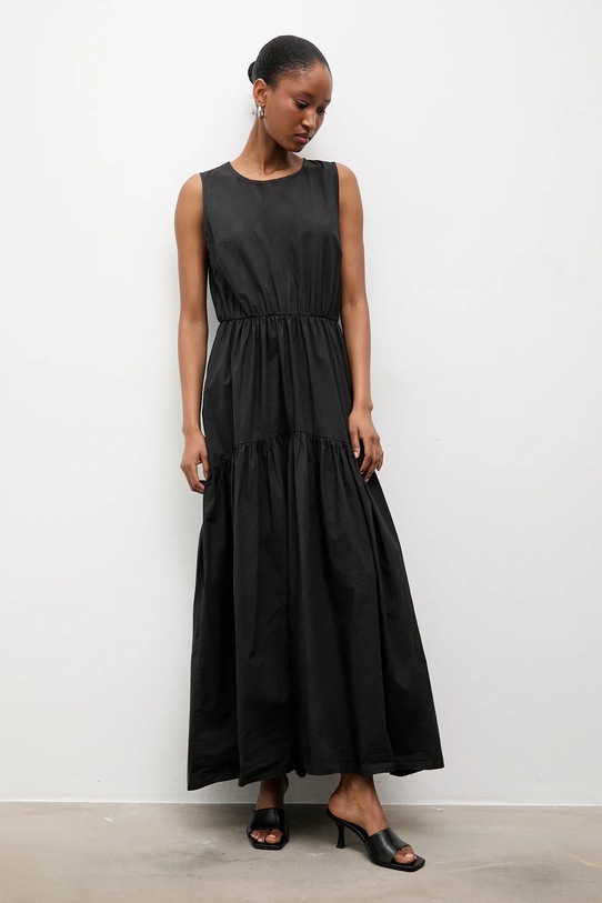 Βαμβακερό φόρεμα Answear.LAB casual μαύρο 55536.iak