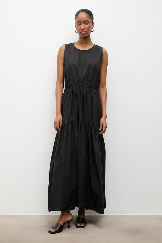 Βαμβακερό φόρεμα Answear.LAB 55536.iak μαύρο WS26