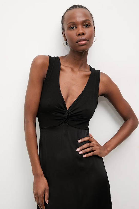 Answear.LAB šaty z viskózy WS26-SUD031 čierna