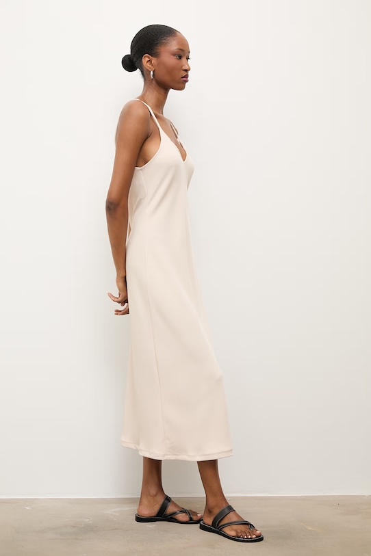 Oblečení Answear.LAB šaty ve stylu spodničky WS26-SUD032 béžová