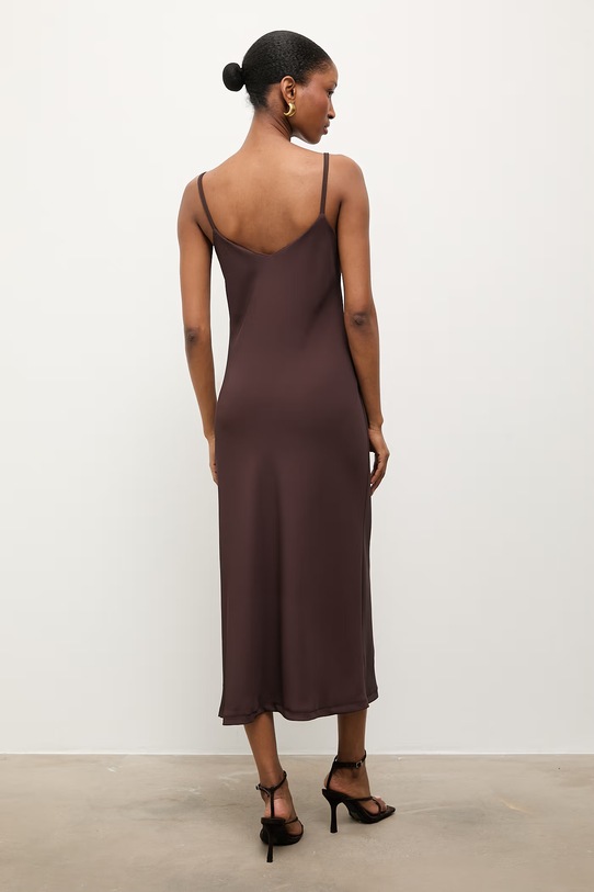 Odzież Answear.LAB sukienka bieliźniana WS26-SUD032 brązowy