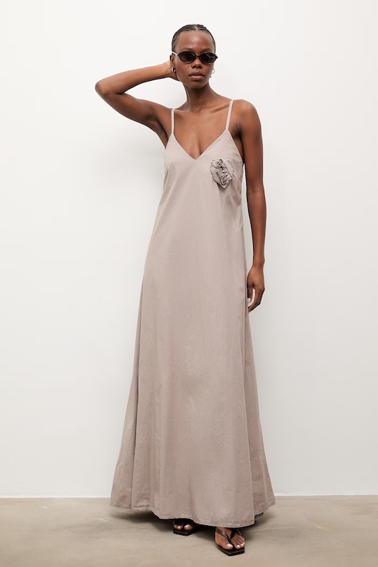 Answear.LAB rochie de vară din bumbac bej WS26-SUD033