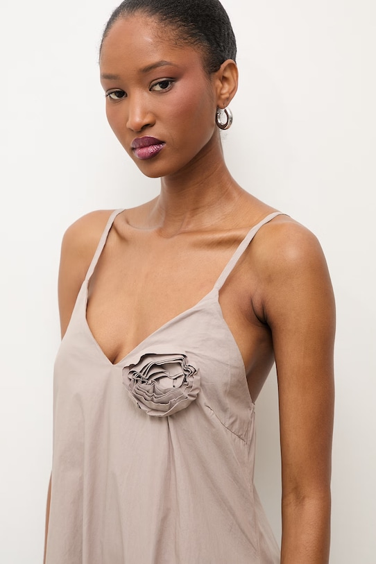 Answear.LAB nyári pamut ruha bézs WS26-SUD033