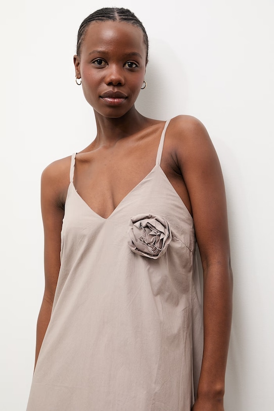 Answear.LAB rochie de vară din bumbac bej WS26-SUD033