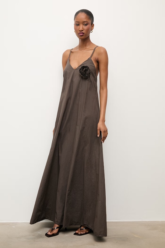 Answear.LAB καλοκαιρινό βαμβακερό WS26-SUD033 καφέ WS26