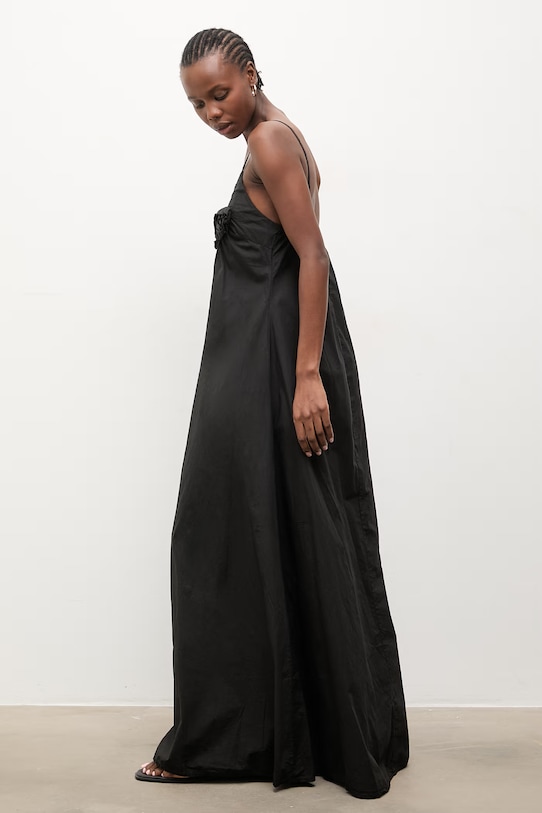 Answear.LAB nyári pamut ruha WS26-SUD033 fekete WS26