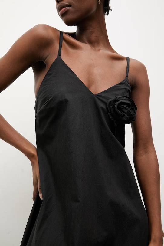 Answear.LAB nyári pamut ruha WS26-SUD033 fekete