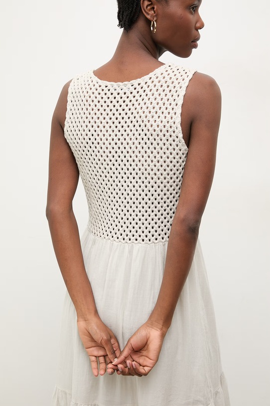 Answear.LAB sukienka babydoll beżowy WS26-SUD035